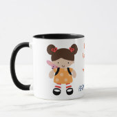 おもしろいオフィスハッピープレイスバックパック マグカップ (左)