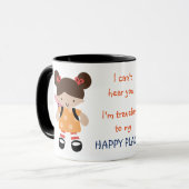 おもしろいオフィスハッピープレイスバックパック マグカップ (正面左)