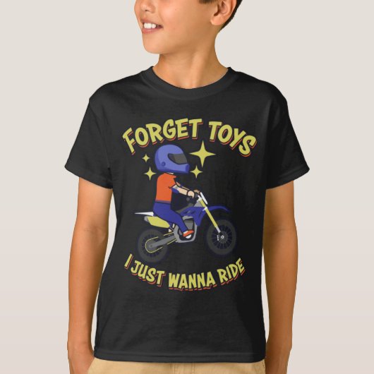おもしろいオフロードバイクギフト子供へオフロードバイク Tシャツ (正面)