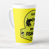 おもしろいオリジナル魚釣り カフェラテマグ (左アングル)