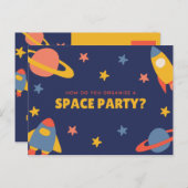 おもしろいオリジナル - 青いイラストの惑星 ポストカード (正面/裏面)