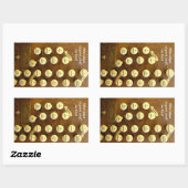 おもしろいオルガンのシール 長方形シール (シート)