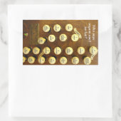 おもしろいオルガンのシール 長方形シール (バッグ)