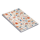 おもしろいオレンジオータムマッシュルームフェアリーガーデンノート ノートブック (右側)