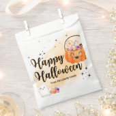 おもしろいオレンジカボチャ水の色の子供がトリックまたは治療 フェイバーバッグ (クリップ留めされた状態)