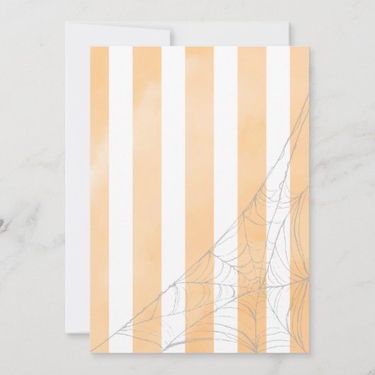 おもしろいオレンジカボチャ水カラーキッズハローウィンパーティ 招待状 (裏面)