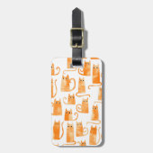 おもしろいオレンジキャットウォーター色 ラゲッジタグ (正面縦)