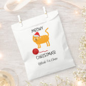 おもしろいオレンジキャットミオウィクリスマスフェイスバッグ フェイバーバッグ (クリップ留めされた状態)