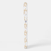 おもしろいオレンジサンシャイン顔パタカスタムーン iPhoneケース (左側面)