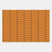 おもしろいオレンジハッピーバースデータイガー ラッピングペーパーシート (正面2)