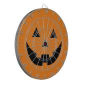 おもしろいオレンジハロウィーンのカボチャのちょうちんパンプキン顔ハロウィン ダーツボード (正面左)