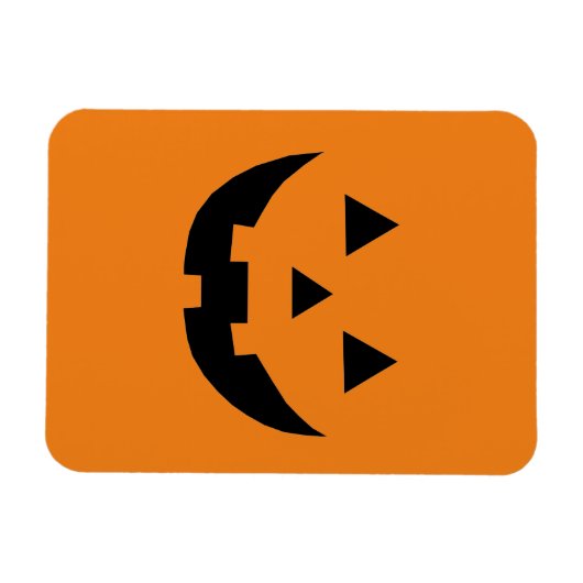 おもしろいオレンジハロウィーンのカボチャのちょうちんパンプキン顔ハロウィン マグネット (横)