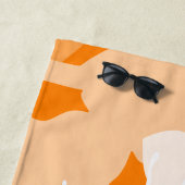 おもしろいオレンジハローゴージャス(昆虫)オオカバマダラ、モナークバタフライ ビーチタオル (インサイチュ)