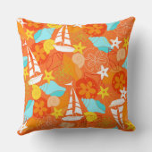 おもしろいオレンジビーチパターン装飾用クッション クッション (裏面)