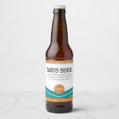 おもしろいオレンジファーズデイパパのビールボトルラベル ビールラベル (正面)