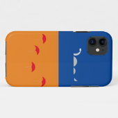 おもしろいオレンジ深いブルーシーセルペントビーチ傘 Case-Mate iPhoneケース (裏面(横))