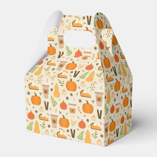 おもしろいオレンジ秋パターン フェイバーボックス (裏面サイド)