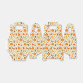 おもしろいオレンジ秋パターン フェイバーボックス (折り畳みなし)