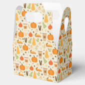 おもしろいオレンジ秋パターン フェイバーボックス (オープン)