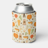 おもしろいオレンジ秋パターン 缶クーラー (缶裏面)