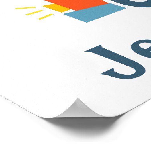 おもしろいオレンジ色の消防車のホースラダーサイレン ポスター (角)