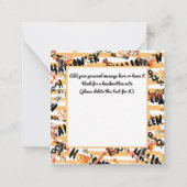 おもしろいオレンジ「ハッピーハローウィン」パターン名前をカスタムする ノートカード (裏面)