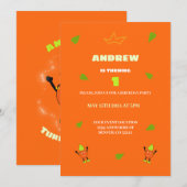 おもしろいオレンジ 招待状 (正面/裏面)