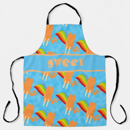 おもしろいオレン凍っていジポップおもしろいジョイパターン エプロン