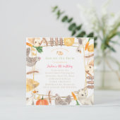 おもしろいオンファーム誕生日招待状 – ペット動物園 招待状 (スタンド正面)