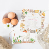 おもしろいオンファーム誕生日招待状 – ペット動物園 招待状