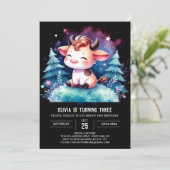 おもしろいオンライン牛誕生日 招待状 (スタンド正面)