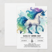 おもしろいオンライン馬誕生日 招待状 (正面/裏面)