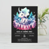 おもしろいオンラインTriceratops誕生日 招待状 (スタンド正面)