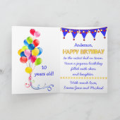 おもしろいオージープードルドッグハッピーバースデー年齢特有 カード (内部)