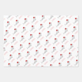 おもしろいオージー・シャーク・クリスマスカード ラッピングペーパーシート (正面)