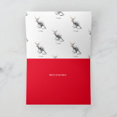 おもしろいオージー・ルドルフのクリスマスカード カード (内部)