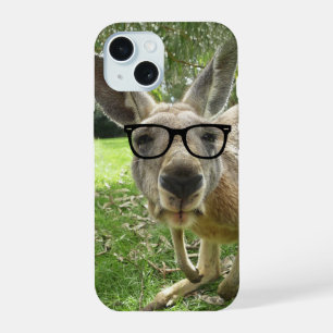 おもしろいオーストラリアのカンガルー動物ユーモア iPhone 15ケース
