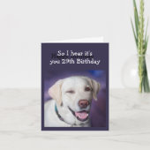おもしろいオーバーザヒルオールドエイジ誕生日ユーモア犬 カード (正面)