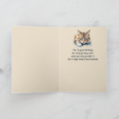 おもしろいオーバーザヒル誕生日グラチーキャットアニマルアート カード (内部)