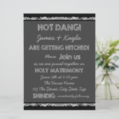 おもしろいオールドスクール素朴カルボードカントリー結婚式 招待状 (スタンド正面)