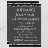 おもしろいオールドスクール素朴カルボードカントリー結婚式 招待状 (正面/裏面)