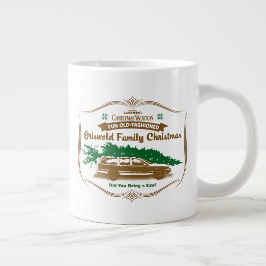 おもしろいオールドファッションドグリスウォルド家族クリスマス ジャンボコーヒーマグカップ (右)