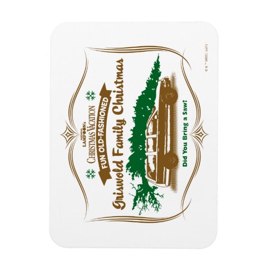 おもしろいオールドファッションドグリスウォルド家族クリスマス マグネット (縦)