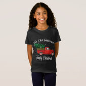 おもしろいオールドファッションドファミリークリスマスツリーOldtimer R Tシャツ (正面フル)