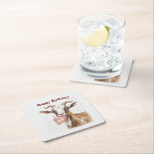 おもしろいオールドヤゴオーバーザヒル誕生日 スクエアペーパーコースター (インサイチュ)