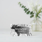 おもしろいカウアートグレーとホワイトウォーターの色のスプラッ絵を描プ 名刺 (スタンド正面)