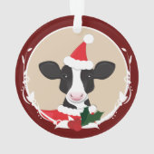 おもしろいカウサンタクリスマス オーナメント (裏面)