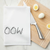 おもしろいカウブラック及びホワイトスケッチ |生モー活 キッチンタオル (四つ折り)