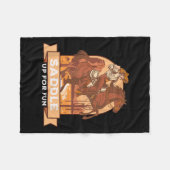 おもしろいカウボーイウェスタン乗馬ユーモアのためのサドル フリースブランケット (正面(横))