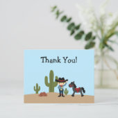 おもしろいカウボーイ西感謝していボーイ葉書 ポストカード (スタンド正面)